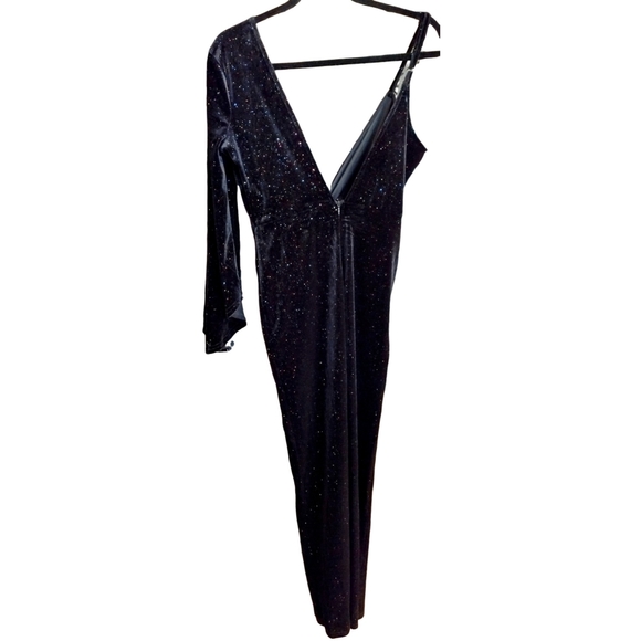 AREA Stars 'Bianca' Glitter Dress, Size Small, Black/ Multicolored Glitter - Picture 4 of 9